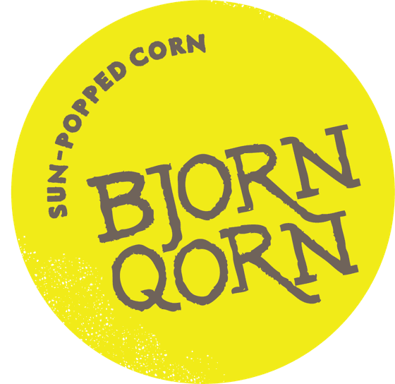 BjornQorn, sun-popped corn. Our sister company